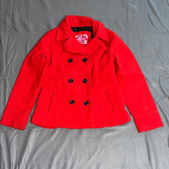 Dollhouse Red Peacoat Jacket - Picture 1 of 4